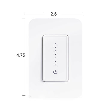 Smart Lighting Touch/Slide Dimmer Switch - WiFi Remote App Control; Compatible with Alexa and Google Home Assistant - JONATHAN Y
